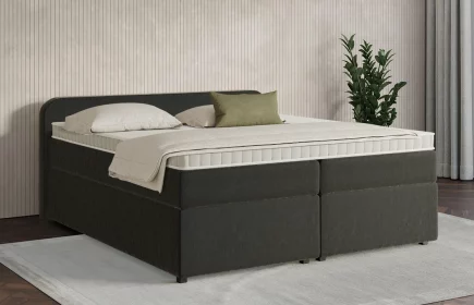 Mozart Boxspringbett Serie 7 Salieri 240x220 mit Bettkasten Samt Schwarz H4/H3