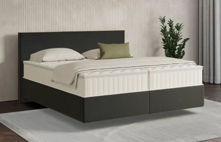 Mozart Boxspringbett Serie 7 Bach 280x200 Samt Schwarz H3/H3 schwebend Königliche Matratze