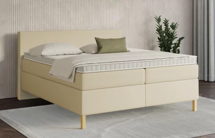 Mozart Boxspringbett Serie 7 Bach 240x220 Kunstleder Vanille H3/H3