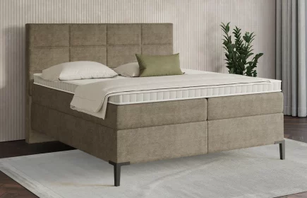 Mozart Boxspringbett Serie 7 Soler 240x200 Feiner Stoff Taupe H3/H3