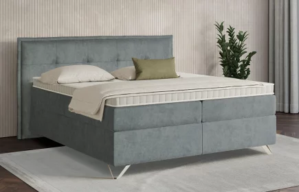 Mozart Boxspringbett Serie 7 Beethoven 180x200 Samt Pastellblau H2/H2