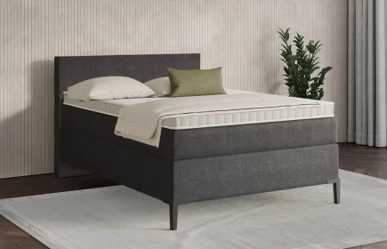 Mozart Boxspringbett Serie 7 Bach 100x200 Feiner Stoff Anthrazit H3