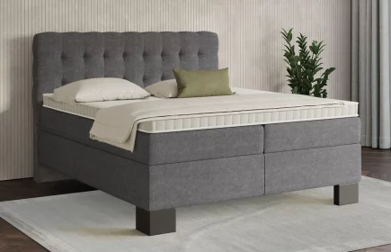 Mozart Boxspringbett Serie 7 Haydn 200x200 Grober Stoff Anthrazit H3