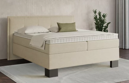 Mozart Boxspringbett Serie 7 Beethoven 180x220 Grober Stoff Beige H2/H2