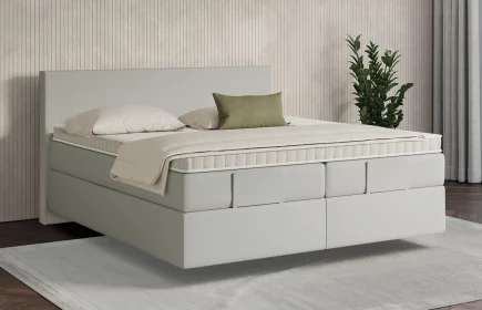 Mozart Boxspringbett Serie 7 Bach 180x200 elektrisch Kunstleder Stone H3/H3 schwebend