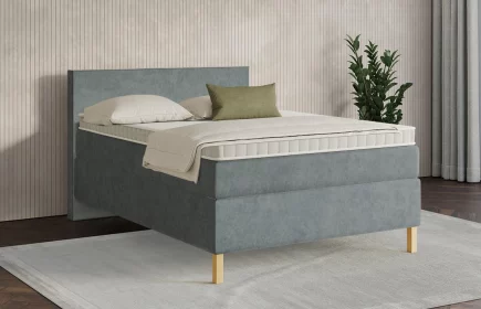 Mozart Boxspringbett Serie 7 Bach 120x200 Samt Pastellblau H2