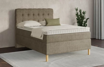Mozart Boxspringbett Serie 7 Haydn 100x200 Feiner Stoff Taupe H3