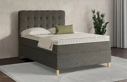 Mozart Boxspringbett Serie 7 Haydn 140x200 Grober Stoff Schlamm H2