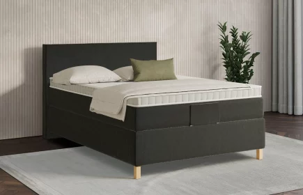 Mozart Boxspringbett Serie 7 Bach 140x200 elektrisch Samt Schwarz H2