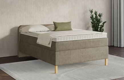 Mozart Boxspringbett Serie 7 Salieri 120x200 Feiner Stoff Taupe H3