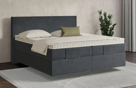 Mozart Boxspringbett Serie 7 Händel 180x200 elektrisch Samt Anthrazit H3/H3 schwebend