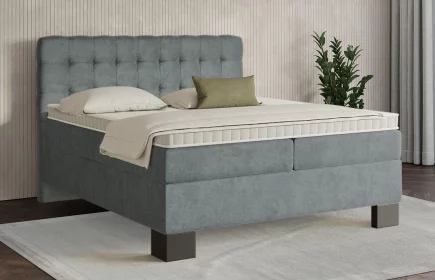 Mozart Boxspringbett Serie 7 Haydn 160x200 Samt Pastellblau H2/H3