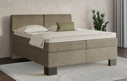 Mozart Boxspringbett Serie 7 Strauss 180x200 Feiner Stoff Taupe H3/H2
