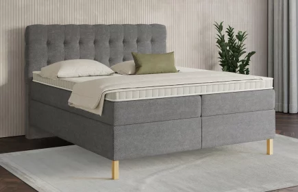 Mozart Boxspringbett Serie 7 Haydn 180x200 Grober Stoff Grau H2/H3