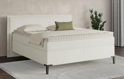 Mozart Boxspringbett Serie 7 Beethoven 180x200 Samt Crèmeweiß H3/H3