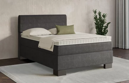 Mozart Boxspringbett Serie 7 Strauss 120x200 Feiner Stoff Anthrazit H3