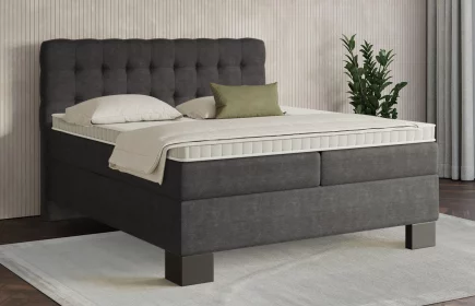 Mozart Boxspringbett Serie 7 Haydn 180x200 Feiner Stoff Anthrazit H3/H2