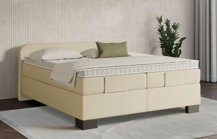 Mozart Boxspringbett Serie 7 Salieri 180x210 elektrisch Kunstleder Vanille H3/H3