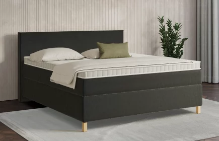Mozart Boxspringbett Serie 7 Bach 180x200 Samt Schwarz H3/H3
