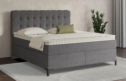 Mozart Boxspringbett Serie 7 Haydn 180x200 Grober Stoff Anthrazit H3/H3