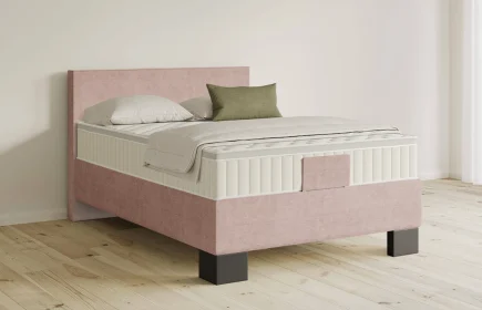 Mozart Boxspringbett Serie 5 Bach 140x200 Feiner Stoff Rose Glow H2 Königliche Matratze