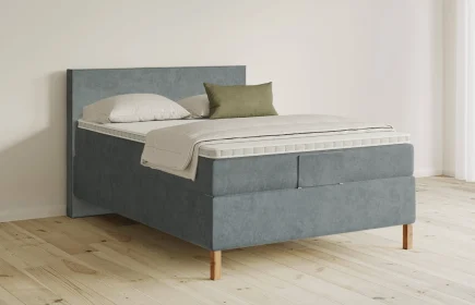 Mozart Boxspringbett Serie 5 Bach 140x200 Samt Dusty Blues H3
