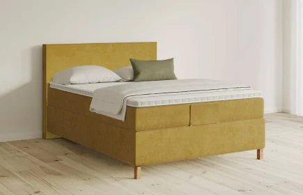 Mozart Boxspringbett Serie 5 Bach 140x200 Samt Mustard H3