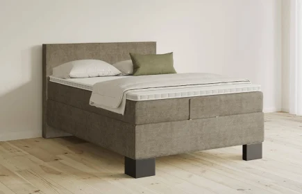Mozart Boxspringbett Serie 5 Bach 140x210 Feiner Stoff Dusty Taupe H3