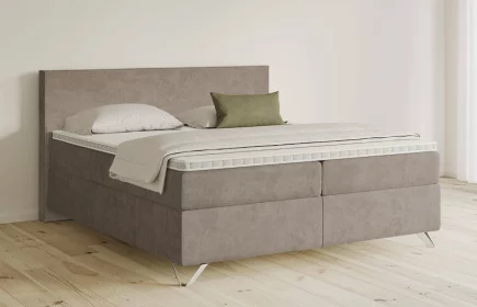 Mozart Boxspringbett Serie 5 Bach 160x200 Samt Beigebraun H3/H2