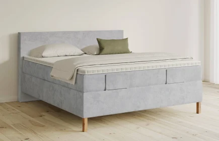 Mozart Boxspringbett Serie 5 Bach 160x200 Samt Fog Grey H4/H2