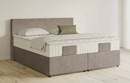 Mozart Boxspringbett Serie 5 Bach 160x220 mit Bettkasten Samt Cookie H3/H2 Königliche Matratze