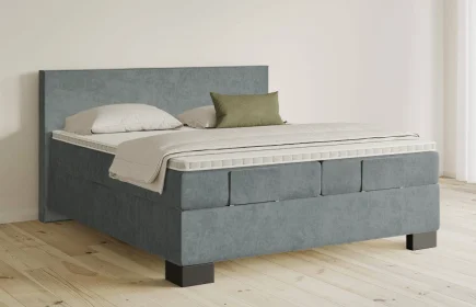 Mozart Boxspringbett Serie 5 Bach 160x220 Samt Dusty Blues H2/H3