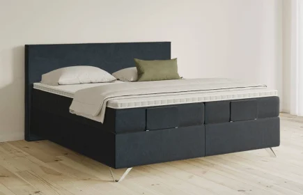 Mozart Boxspringbett Serie 5 Bach 160x220 Samt Night Blue H3/H2