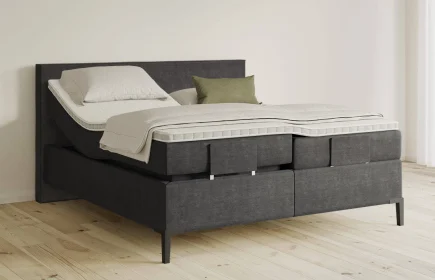 Mozart Boxspringbett Serie 5 Bach 180x200 elektrisch Feiner Stoff Carbon Grey H3/H2