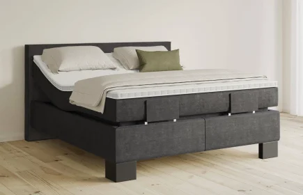 Mozart Boxspringbett Serie 5 Bach 180x200 elektrisch Feiner Stoff Carbon Grey H4/H3