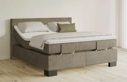 Mozart Boxspringbett Serie 5 Bach 180x200 elektrisch Feiner Stoff Dusty Taupe H4/H3