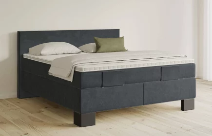 Mozart Boxspringbett Serie 5 Bach 180x200 elektrisch Samt Anthrazit H2/H3