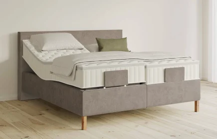 Mozart Boxspringbett Serie 5 Bach 180x200 elektrisch Samt Cookie H3/H4 Königliche Matratze