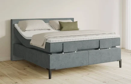 Mozart Boxspringbett Serie 5 Bach 180x200 elektrisch Samt Dusty Blues H3/H2