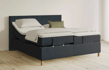 Mozart Boxspringbett Serie 5 Bach 180x200 elektrisch Samt Night Blue H3/H3