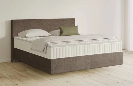 Mozart Boxspringbett Serie 5 Bach 180x200 Feiner Stoff Braun H3/H2 schwebend Königliche Matratze