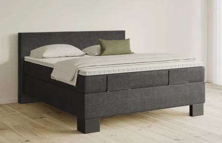 Mozart Boxspringbett Serie 5 Bach 180x200 Feiner Stoff Carbon Grey H3/H3
