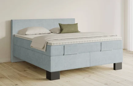 Mozart Boxspringbett Serie 5 Bach 180x200 Feiner Stoff Frosted Azure H2/H3