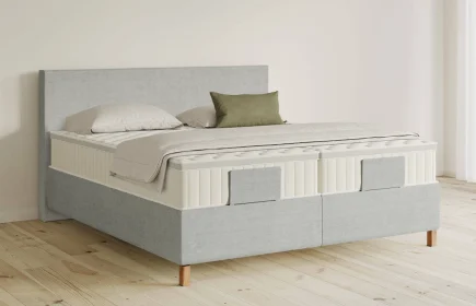 Mozart Boxspringbett Serie 5 Bach 180x200 Feiner Stoff Lunar Mist H3/H2 Königliche Matratze