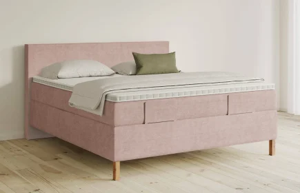 Mozart Boxspringbett Serie 5 Bach 180x200 Feiner Stoff Rose Glow H3/H4