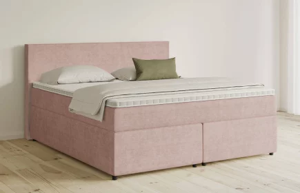 Mozart Boxspringbett Serie 5 Bach 180x200 mit Bettkasten Feiner Stoff Rosa H3/H2