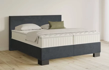 Mozart Boxspringbett Serie 5 Bach 180x200 Samt Anthrazit H2/H3 Königliche Matratze