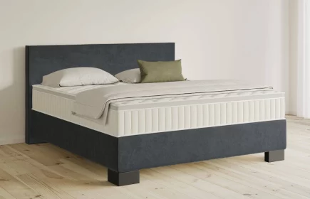 Mozart Boxspringbett Serie 5 Bach 180x200 Samt Anthrazit H2/H3 Königliche Matratze