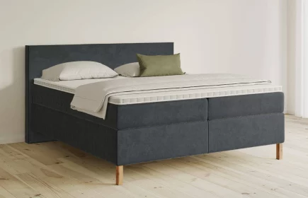 Mozart Boxspringbett Serie 5 Bach 180x200 Samt Anthrazit H2/H3