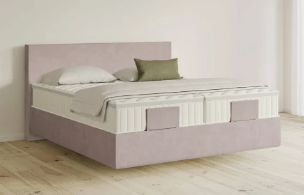 Mozart Boxspringbett Serie 5 Bach 180x200 Samt Blossom Pink H3/H3 schwebend Königliche Matratze